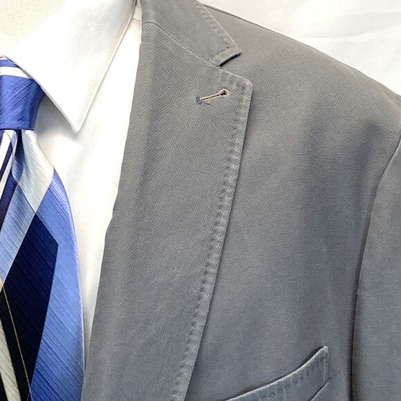 BUGATTI Men EU 32 US 42 'The Sports Jacket' Cotton Blend Sports Coat Canvas NEW! - Picture 2 of 12